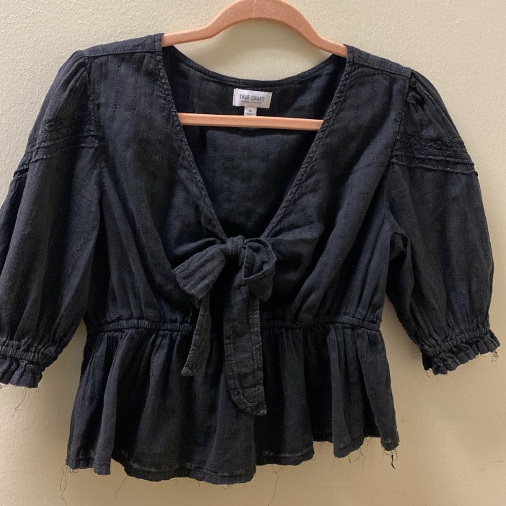 Blue Spero Cropped Top